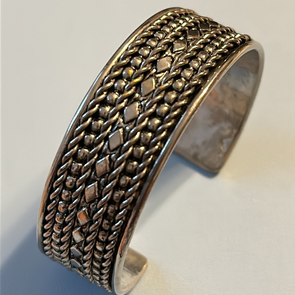 Silvertone Cuff Bracelet - image 2